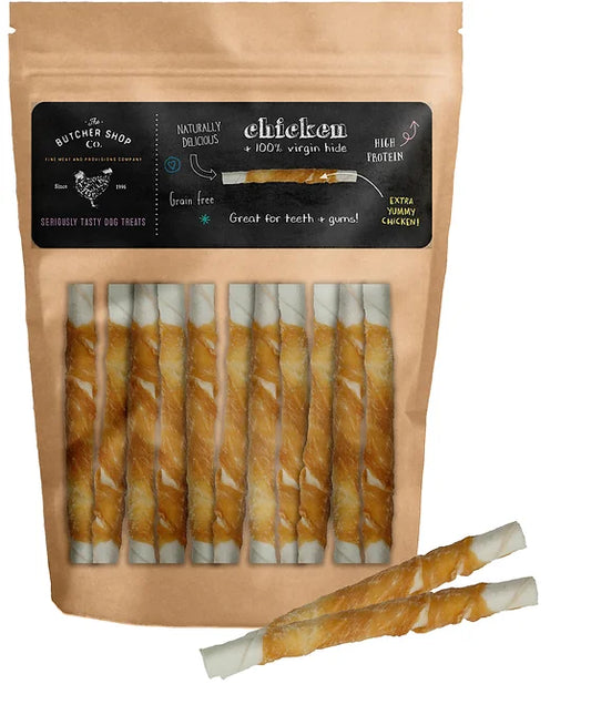 Butchers Chicken Twisted Sticks - 10 Pack | Brown's Natural Treat Range