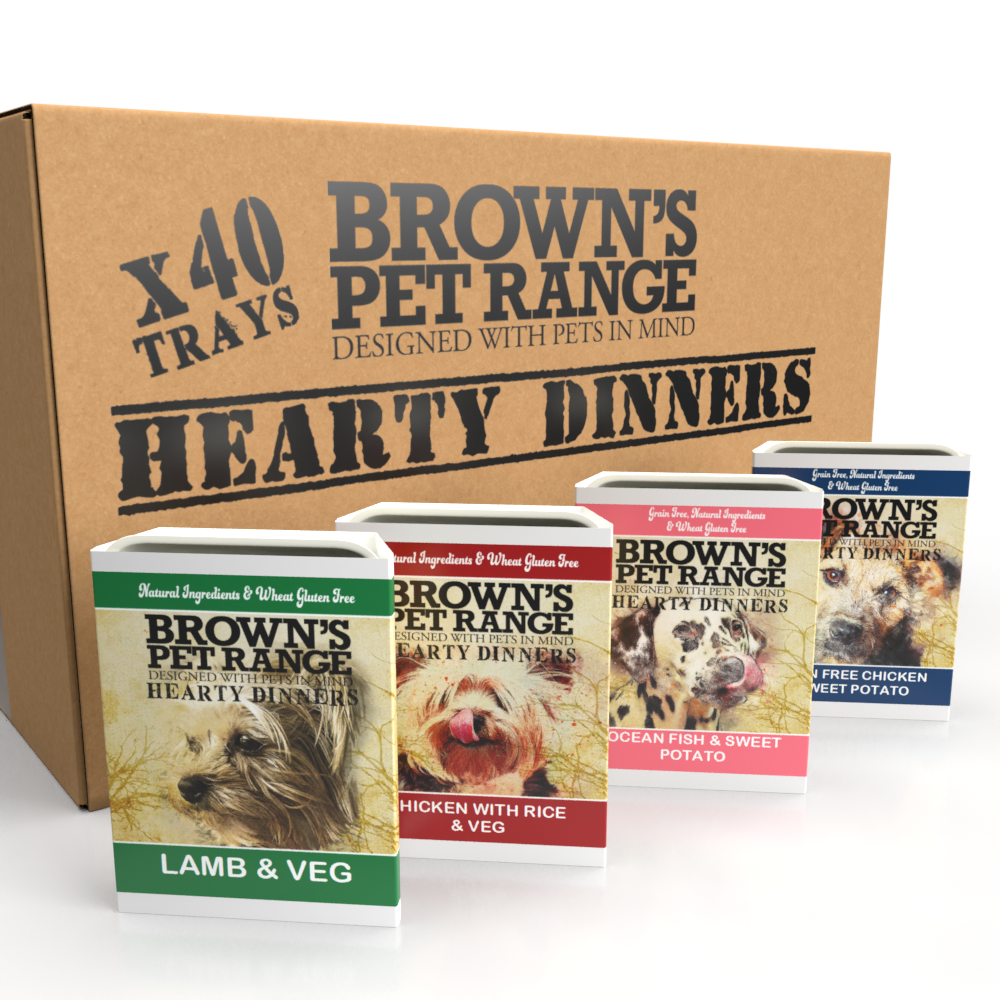 Brown's Hearty Dinner Box | Variety Bundle 40 x 395g Trays - BROWNS PET RANGE