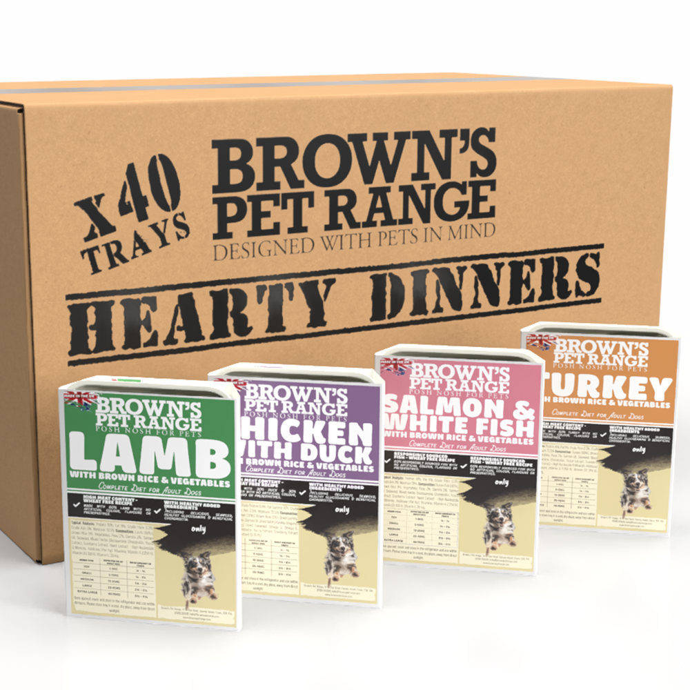 Brown's Hearty Dinner Box | Variety Bundle 40 x 395g Trays