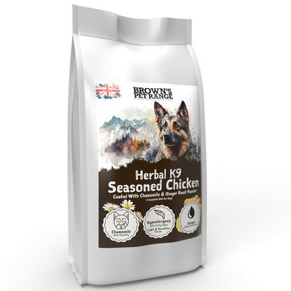 Chamomile & Ginger Root Seasoned Chicken | Herbal K9 Posh Nosh For Dogs - BROWNS PET RANGE