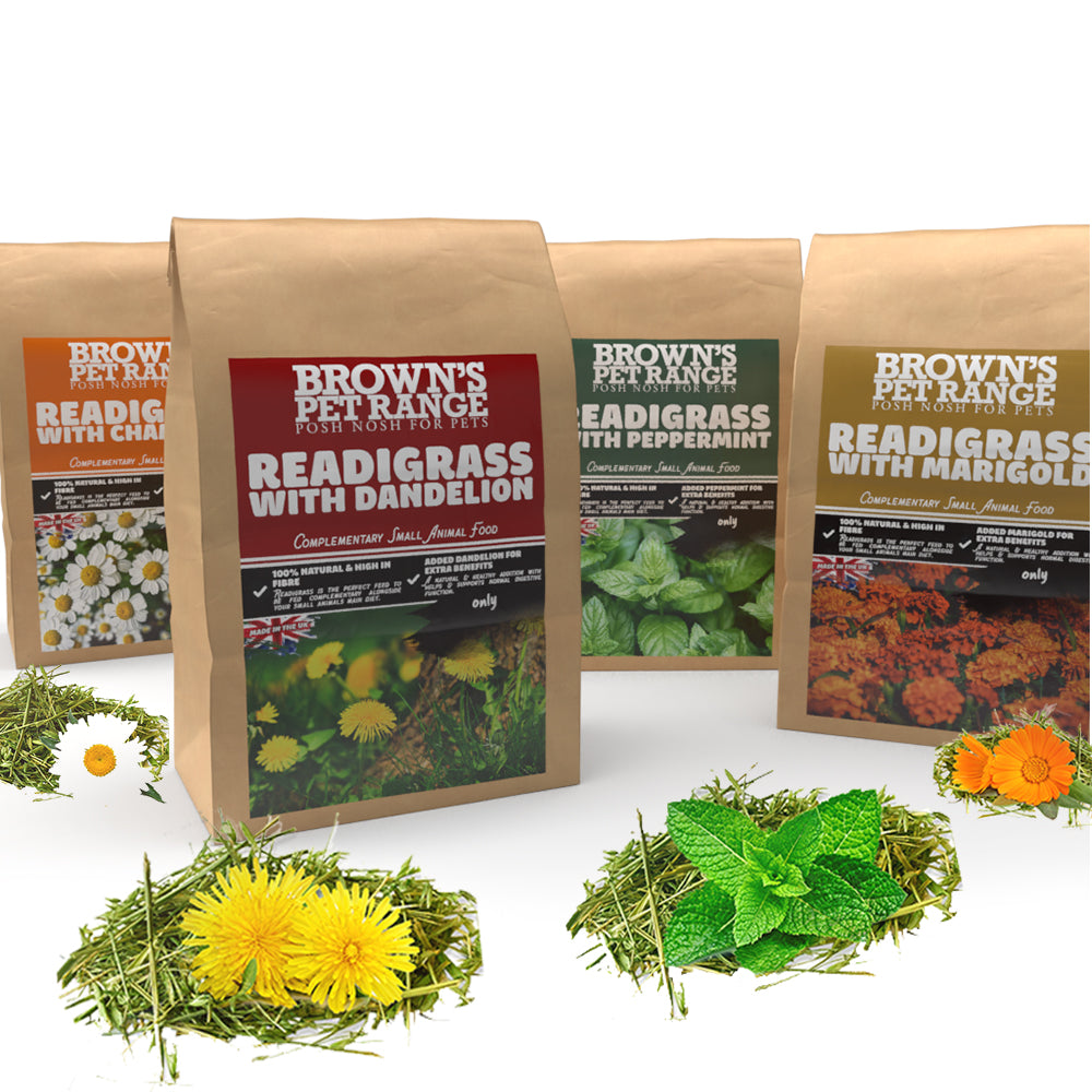 Posh Nosh for Small Animals | Herbal ReadiGrass - BROWNS PET RANGE