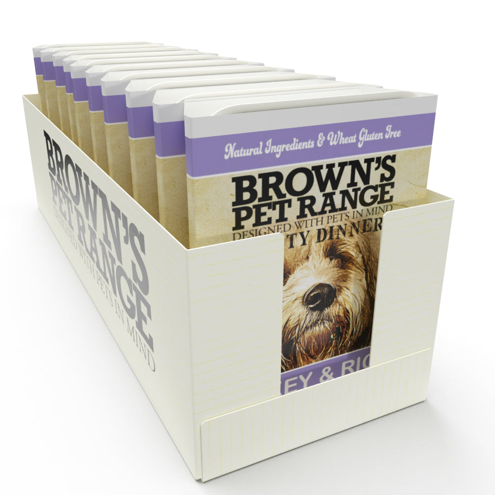 Brown's Hearty Dinners | Turkey & Rice 395g - BROWNS PET RANGE