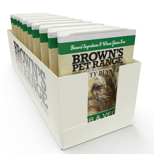 Brown's Hearty Dinners | Lamb & Veg 395g - BROWNS PET RANGE