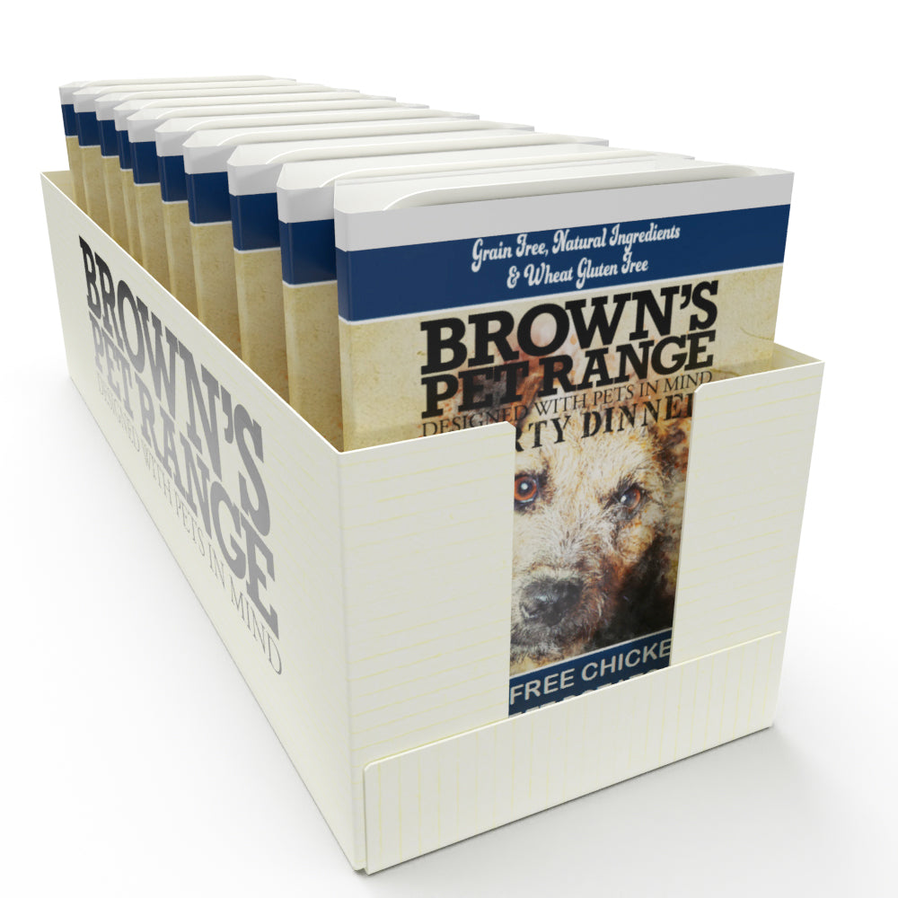 Brown's Hearty Dinners | Grain Free Chicken & Sweet Potato 395g - BROWNS PET RANGE