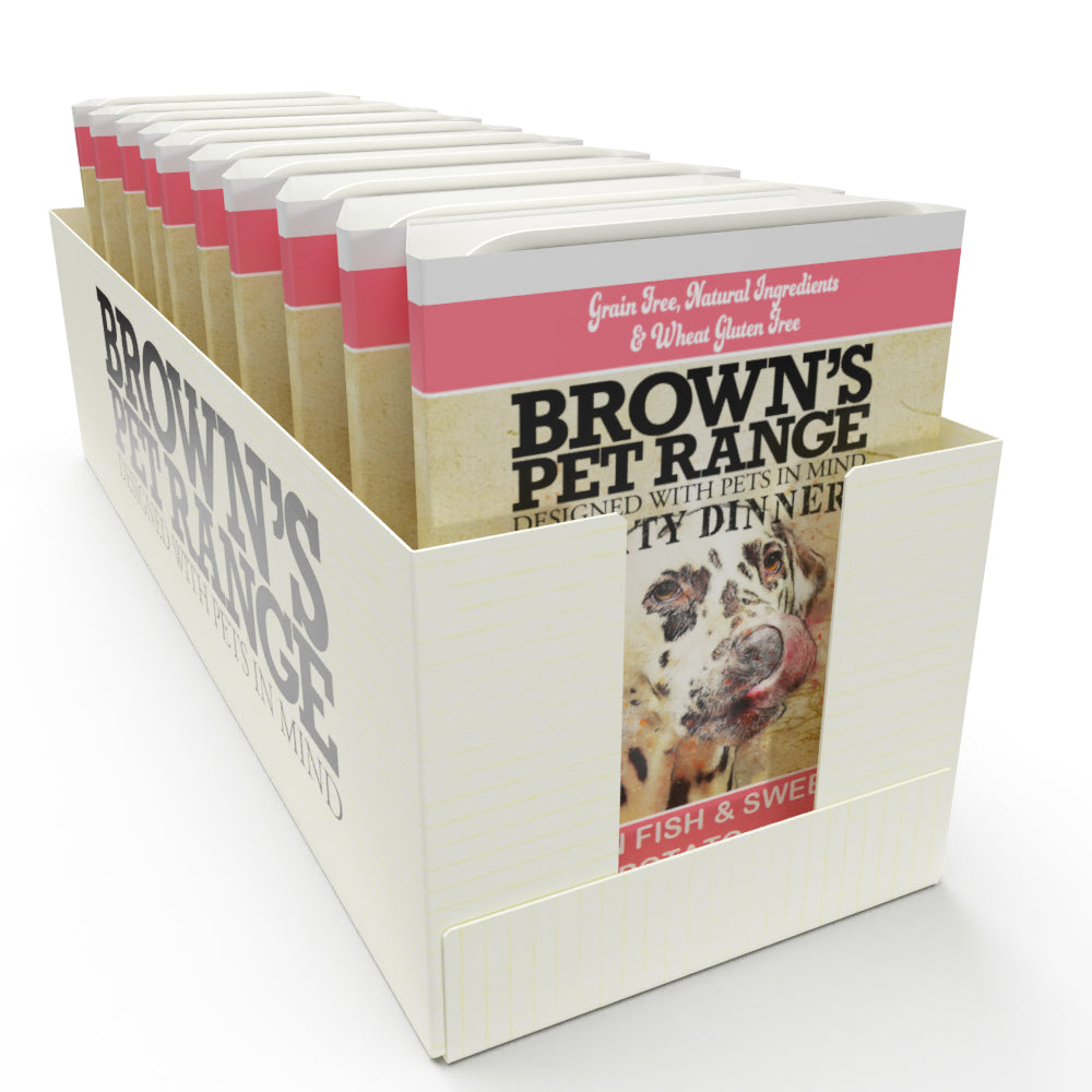 Brown's Hearty Dinners | Grain Free Ocean Fish & Sweet Potato 395g - BROWNS PET RANGE