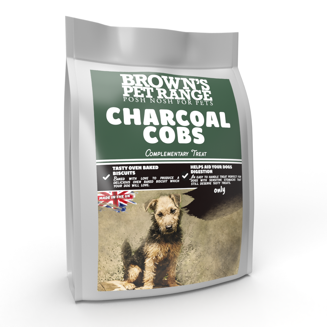 Brown s Classic Treats Charcoal Biscuit Cobs for Dogs 400g BROWNS PET RANGE