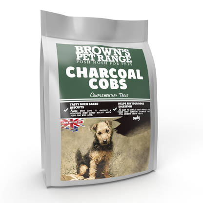 Brown's Classic Treats | Charcoal Biscuit Cobs for Dogs 400g - BROWNS PET RANGE