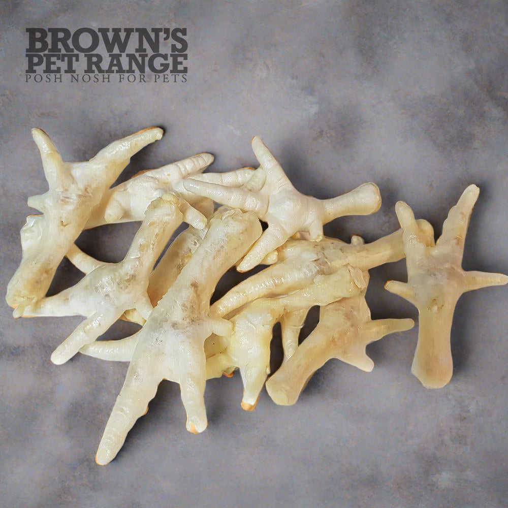 Brown's Natural Dog Treats | Chicken Feet White - BROWNS PET RANGE