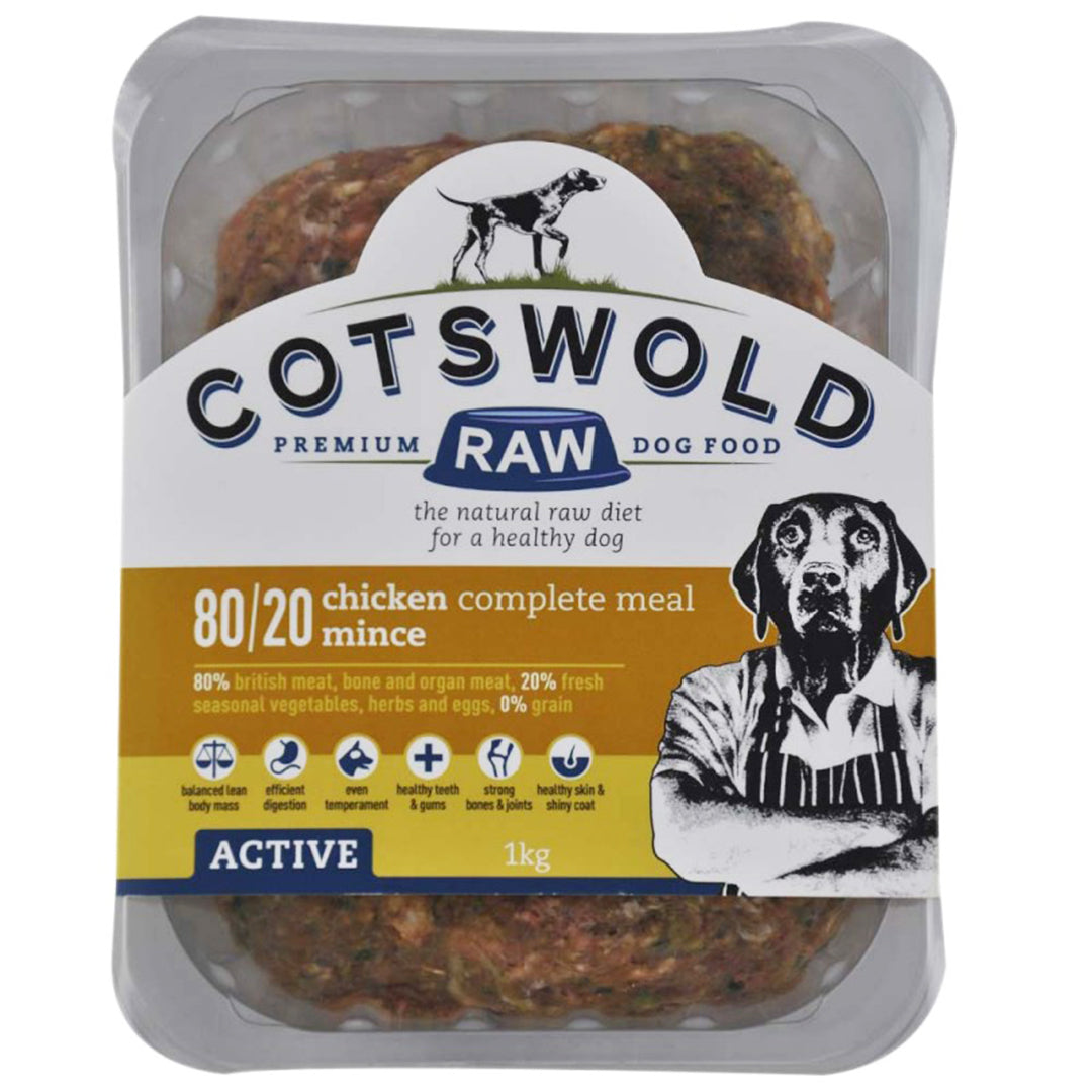 Cotswold RAW Mince Selection Box - 80/20 Active - 10kg - BROWNS PET RANGE