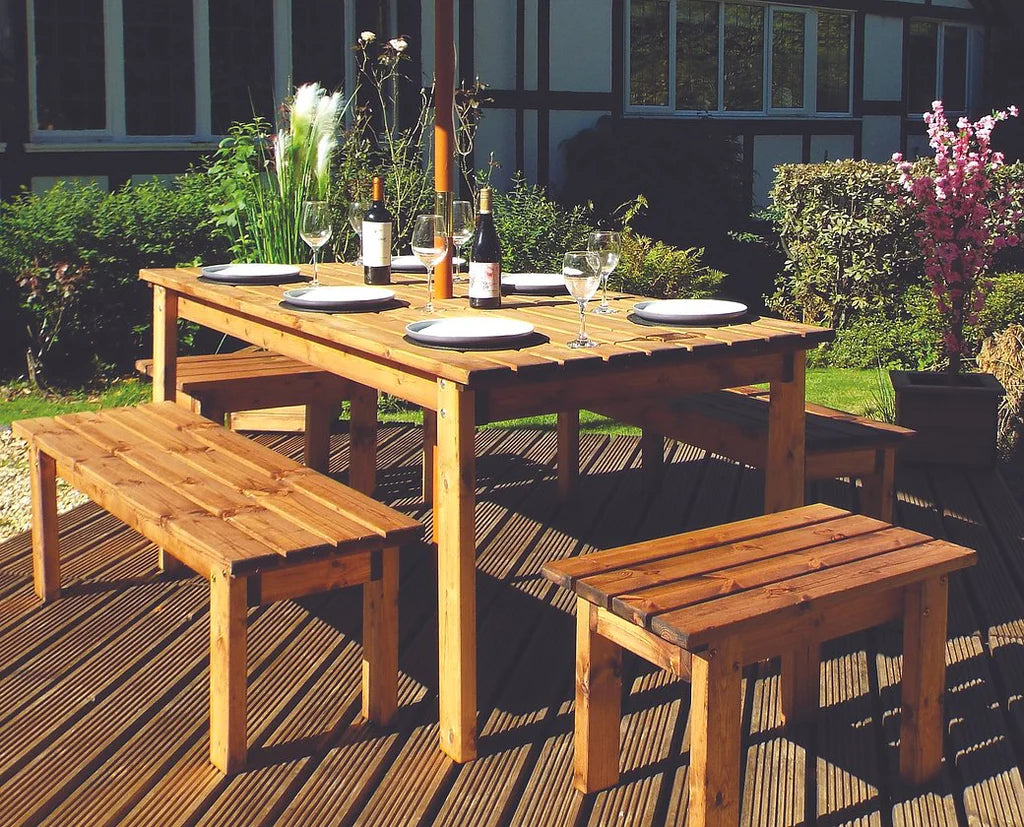 Eight Seater Table Set Benches