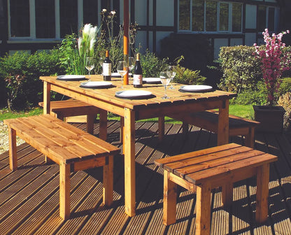 Eight Seater Table Set Benches