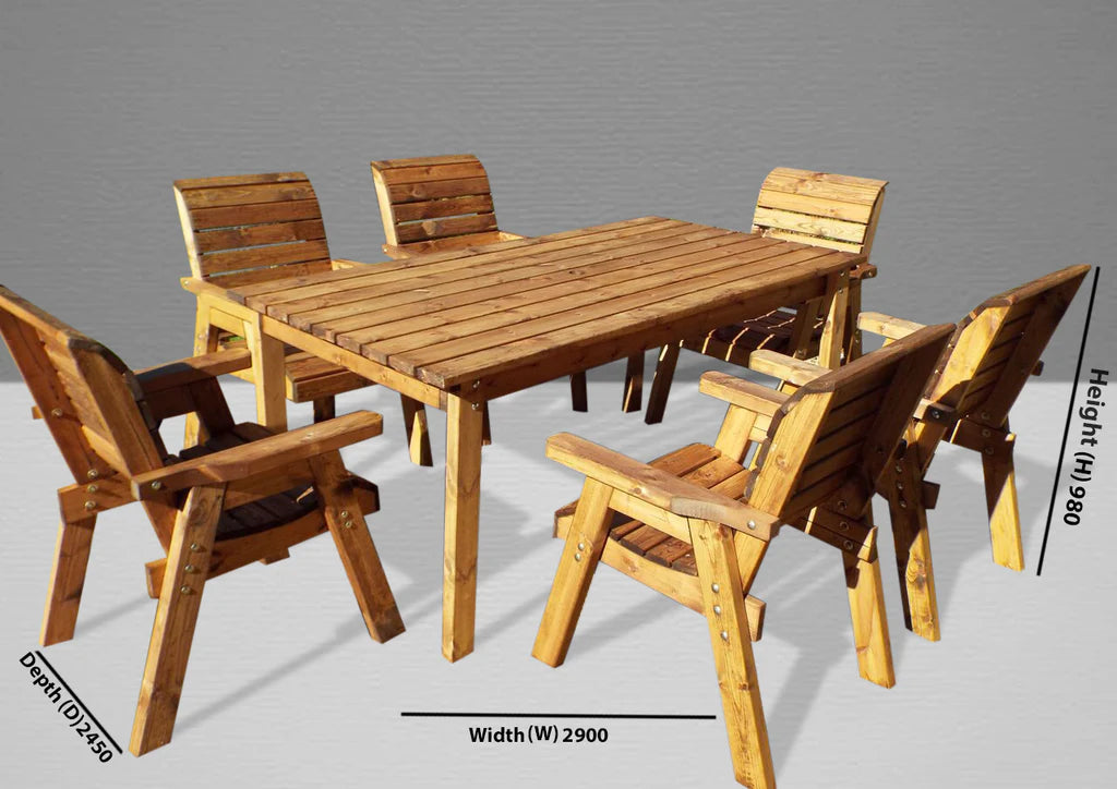 Six Seater Rectangular Table Set (All Chairs)