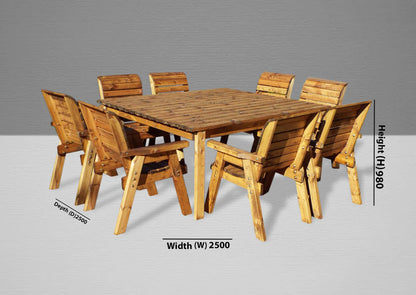 Eight Seater Square Table Set