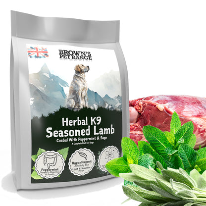 Peppermint & Sage Seasoned Lamb | Herbal K9 Posh Nosh For Dogs - BROWNS PET RANGE