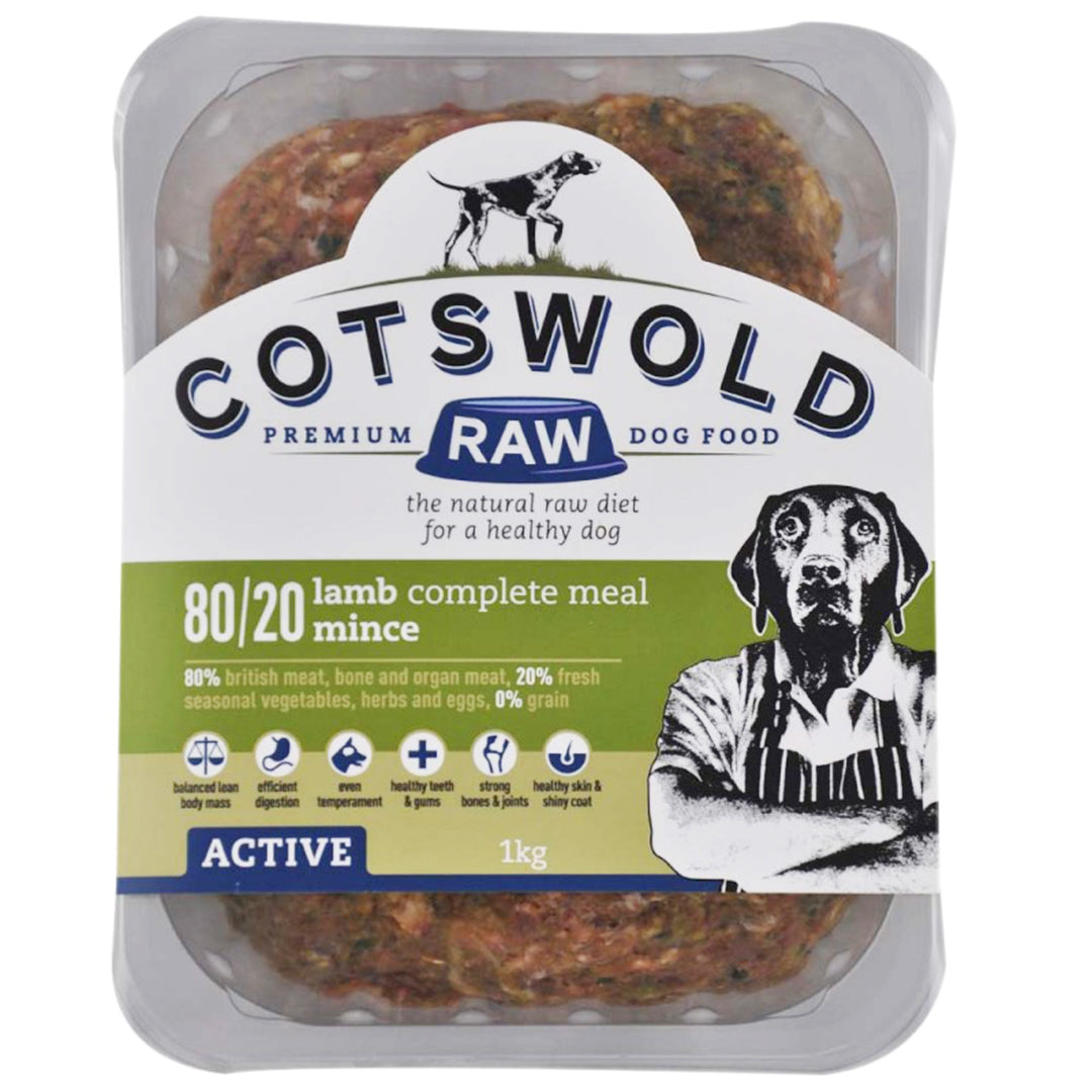 Cotswold RAW Mince Selection Box - 80/20 Active - 10kg - BROWNS PET RANGE