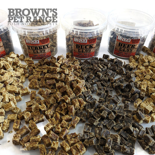 100% Meat Cubes 100g | Brown's Natural Training Treats For Dogs - BROWNS PET RANGE