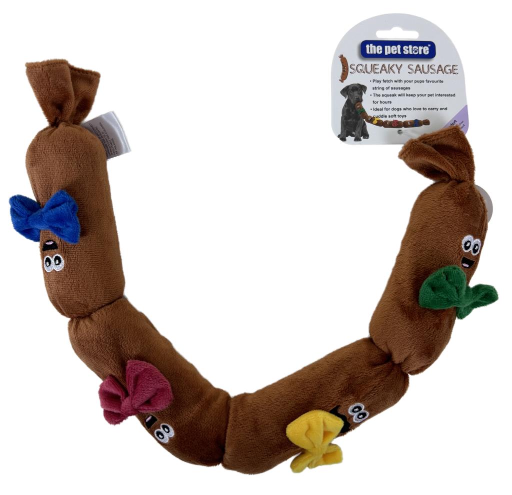 Dapper Sausage Links | Brown's Plush Dog Toy - BROWNS PET RANGE