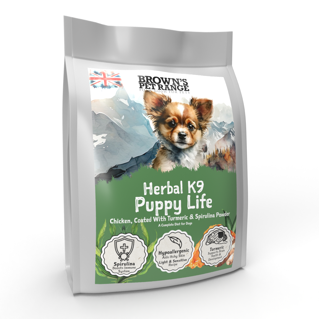 Spirulina & Turmeric Puppy Life Chicken | Herbal K9 Posh Nosh For Puppies - BROWNS PET RANGE