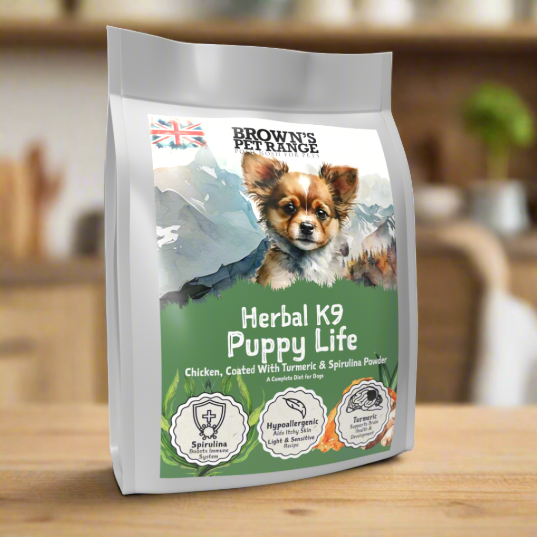 Spirulina & Turmeric Puppy Life Chicken | Herbal K9 Posh Nosh For Puppies - BROWNS PET RANGE