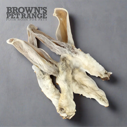 Brown's Natural Dog Treats | Rabbit Ears with Fur x 5 - BROWNS PET RANGE