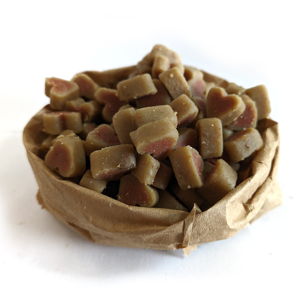 Salmon & Rice Hearts Training Treats - BROWNS PET RANGE