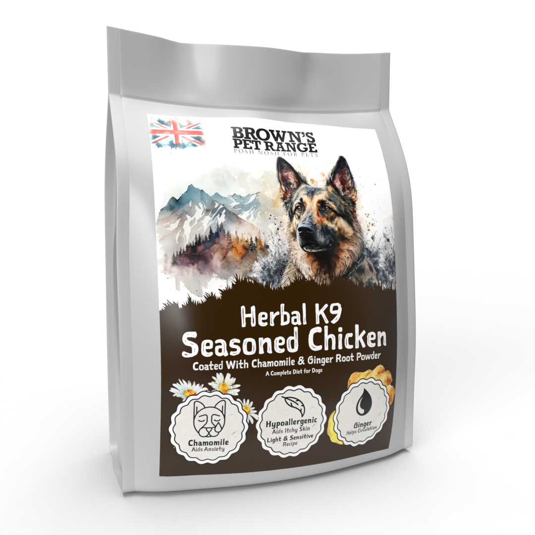 Chamomile & Ginger Root Seasoned Chicken | Herbal K9 Posh Nosh For Dogs - BROWNS PET RANGE