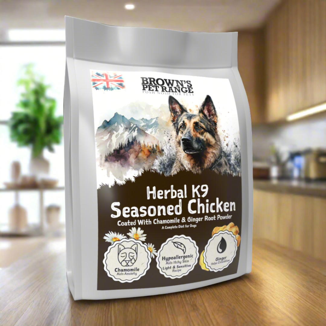 Chamomile & Ginger Root Seasoned Chicken | Herbal K9 Posh Nosh For Dogs - BROWNS PET RANGE