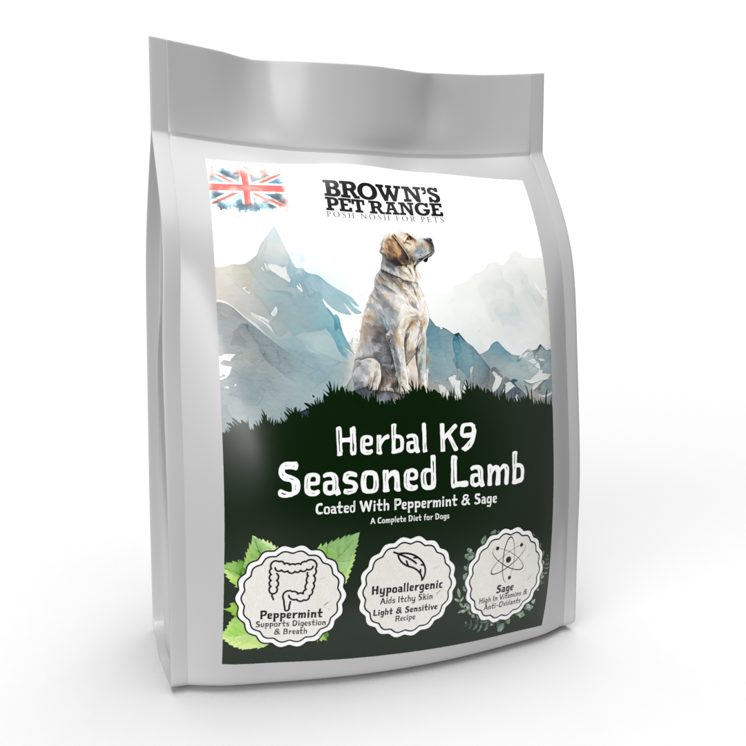 Peppermint & Sage Seasoned Lamb | Herbal K9 Posh Nosh For Dogs - BROWNS PET RANGE