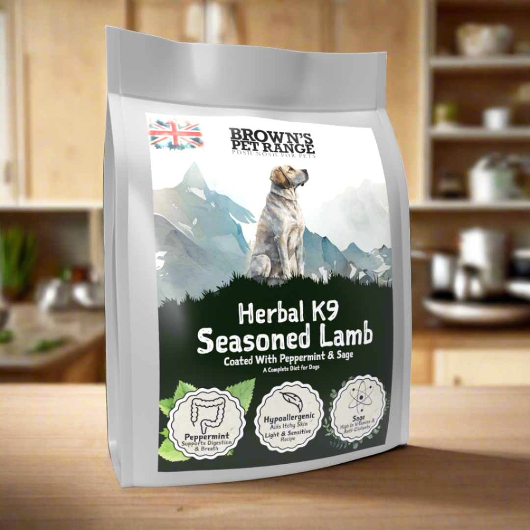 Peppermint & Sage Seasoned Lamb | Herbal K9 Posh Nosh For Dogs - BROWNS PET RANGE