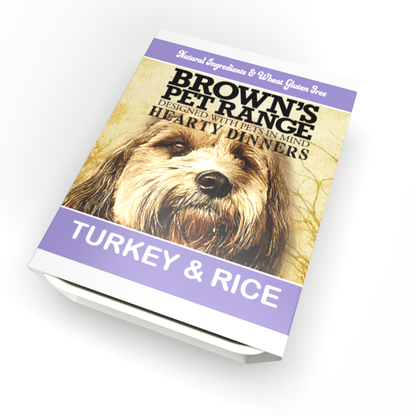 Brown's Hearty Dinners | Turkey & Rice 395g - BROWNS PET RANGE