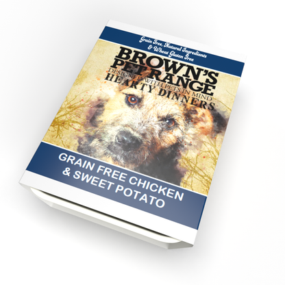 Brown's Hearty Dinners | Grain Free Chicken & Sweet Potato 395g - BROWNS PET RANGE