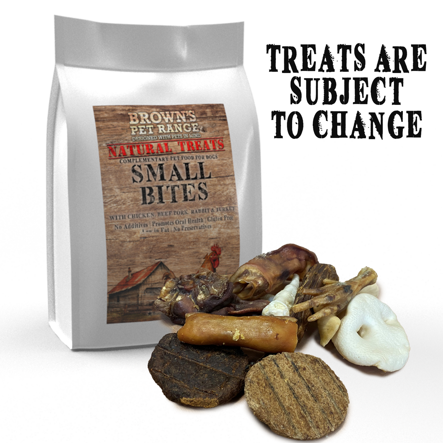 Natural Treat Bites  | Small, Medium or Large - BROWNS PET RANGE