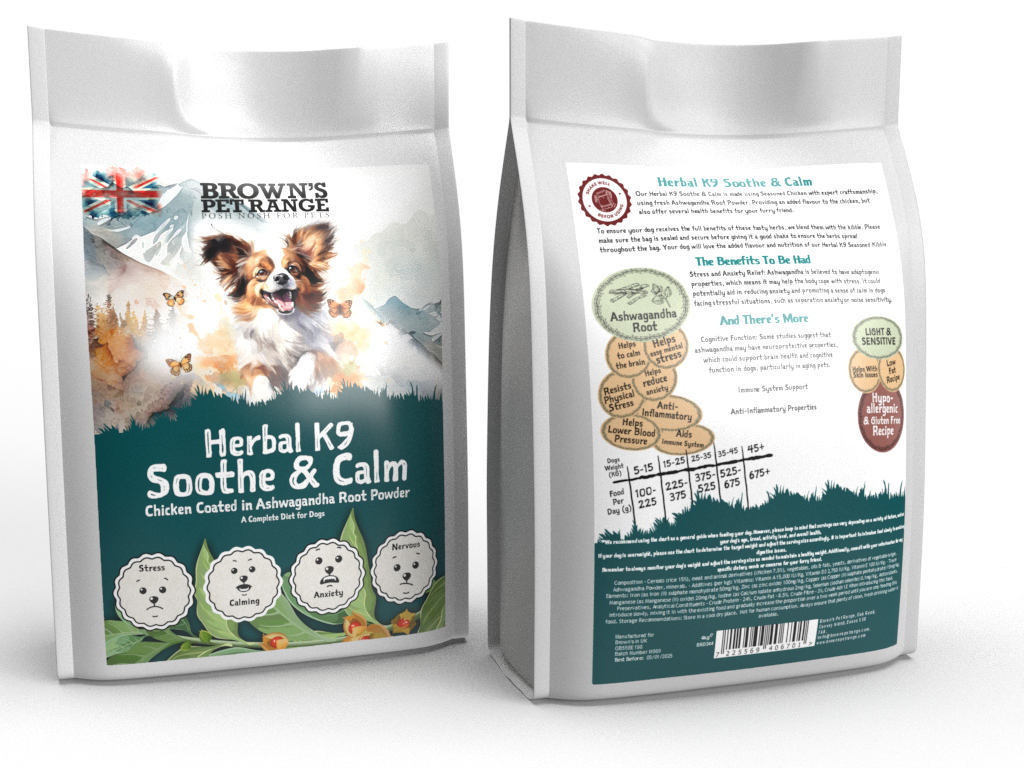 Soothe & Calm - Ashwaganda Seasoned Chicken | Herbal K9 Posh Nosh For Dogs - BROWNS PET RANGE