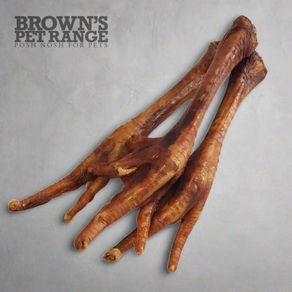 Brown's Natural Dog Treats | Turkey Feet x 3 - BROWNS PET RANGE