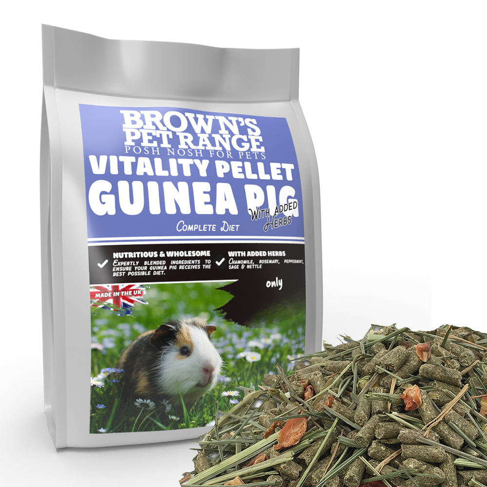 Posh Nosh for Guinea Pigs | Naturally Herby Vitality Pellet - BROWNS PET RANGE