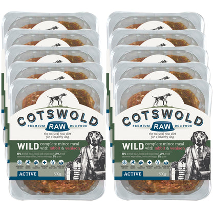 Cotswold RAW Rabbit & Venison - 80/20 Wild Range - 10kg - BROWNS PET RANGE