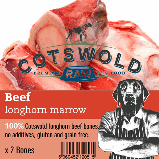 Cotswold RAW Longhorn Beef Marrow Bone x2 - BROWNS PET RANGE