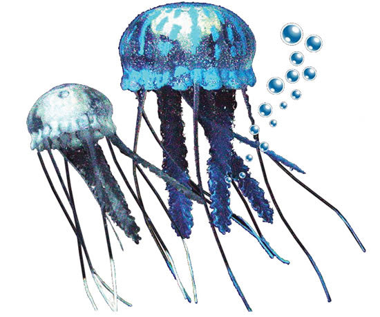 Floating Glow in the Dark Twin Jellyfish Aquatic Ornament - BROWNS PET RANGE