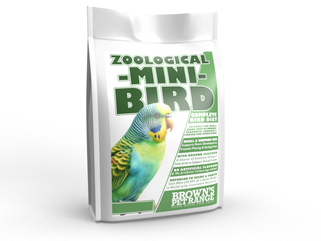 Posh Nosh for Birds | Zoological Mini Bird Complete Diet - BROWNS PET RANGE