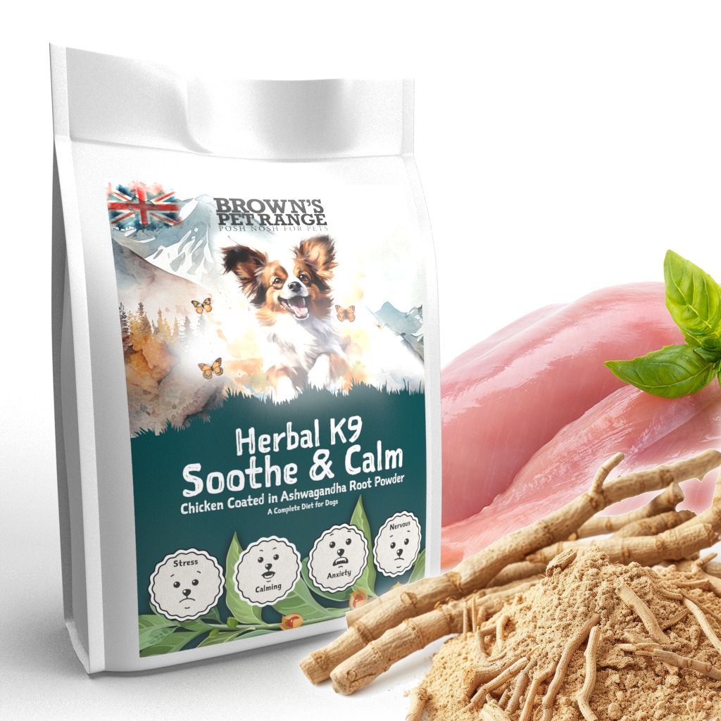 Soothe & Calm - Ashwaganda Seasoned Chicken | Herbal K9 Posh Nosh For Dogs - BROWNS PET RANGE