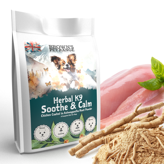 Soothe & Calm - Ashwaganda Seasoned Chicken | Herbal K9 Posh Nosh For Dogs - BROWNS PET RANGE