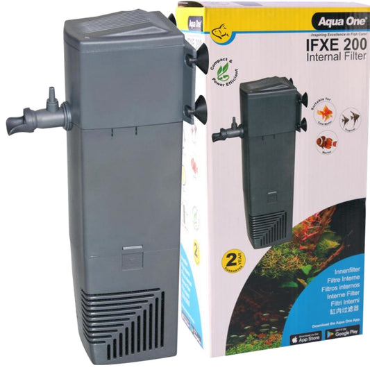 Aqua One IFXE 200 Internal Filter 1000L/HR Aquariums up to 200ltrs - BROWNS PET RANGE