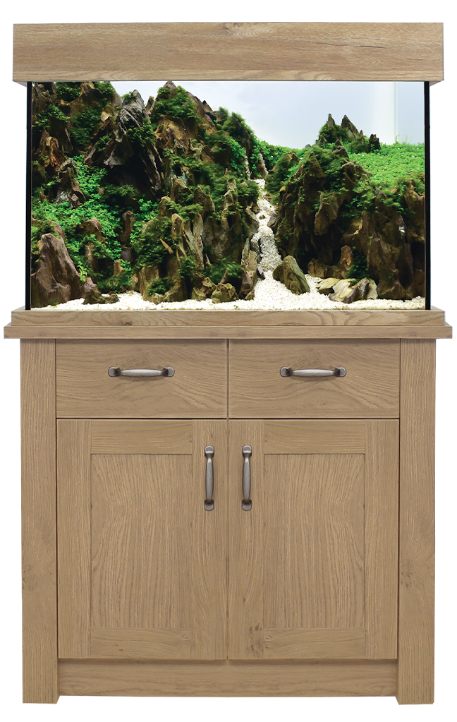 Aqua One Oak Style 145 Aquarium & Cabinet (Oak Varieties) - BROWNS PET RANGE