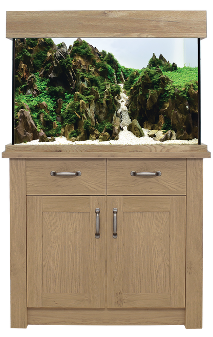 Aqua One Oak Style 145 Aquarium & Cabinet (Oak Varieties) - BROWNS PET RANGE