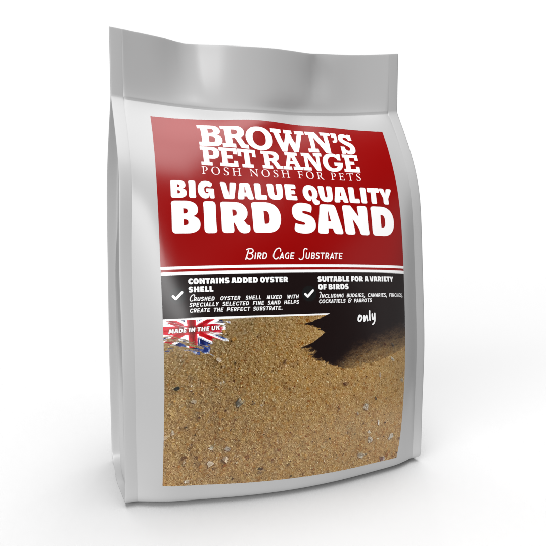 Big Value Quality Bird Sand | Posh Substrate For Aviary Birds - BROWNS PET RANGE