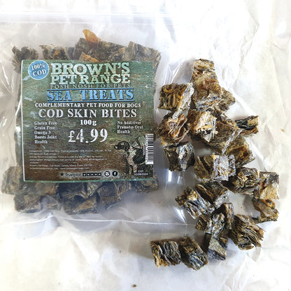 Fish Bites Cod Skin | Brown's Sea Treats - BROWNS PET RANGE