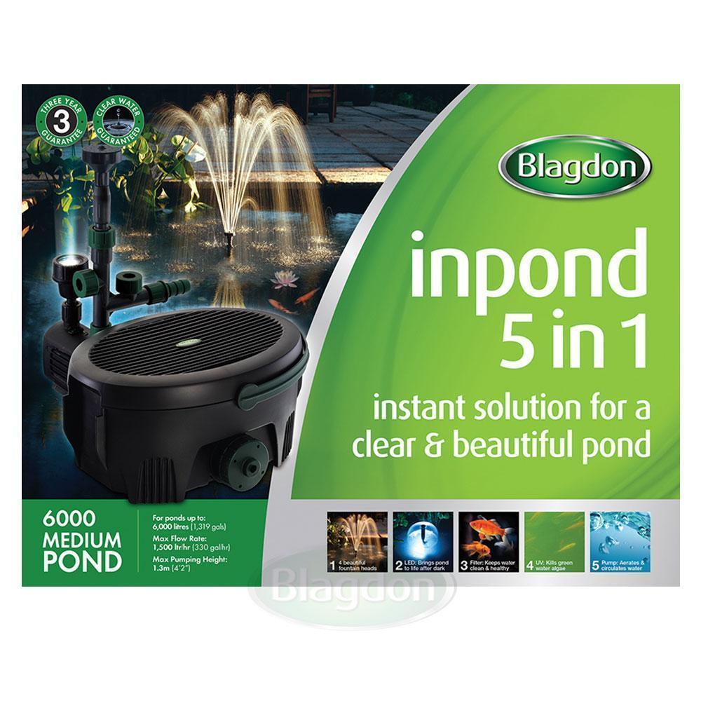 Blagdon Inpond 5 in 1 6000 & Free Probiotic Pond Food - Pond - Browns Pet Range