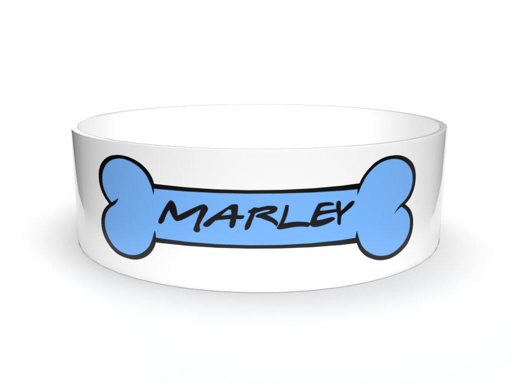 Blue Bone Personalised Named Dog Bowl - BROWNS PET RANGE