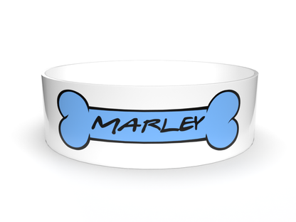 Blue Bone Personalised Named Dog Bowl - BROWNS PET RANGE