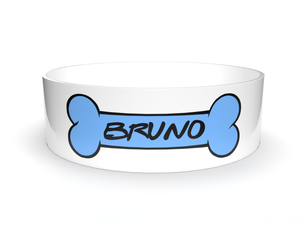 Blue Bone Personalised Named Dog Bowl - BROWNS PET RANGE